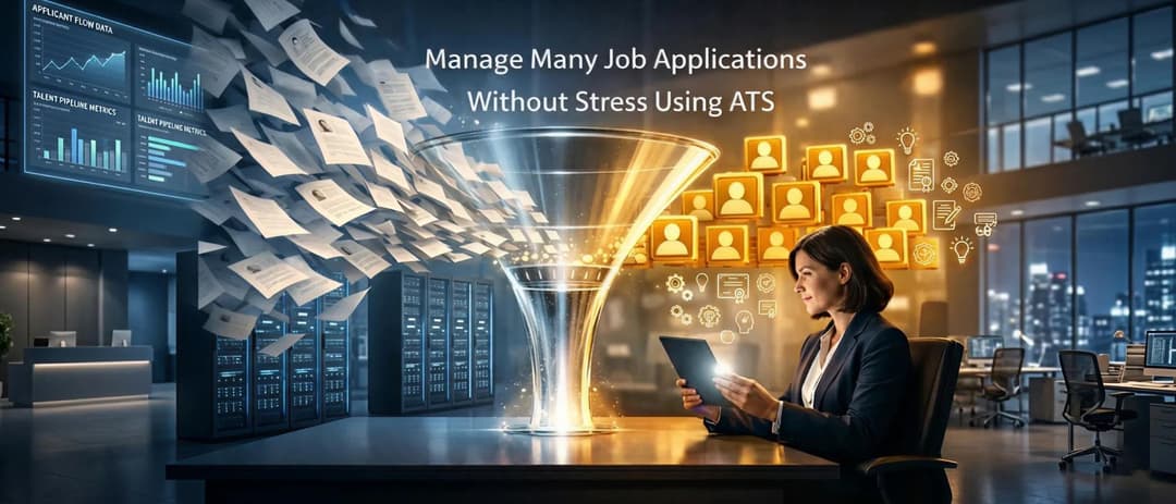 AI-powered hiring tool managing multiple job applications by organizing resumes into structured candidate profiles